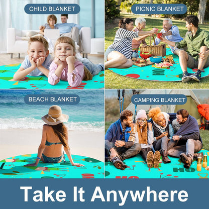 Tappeto da Picnic Rotondo Imbottito | La Tua Isola di Comfort Personalizzata