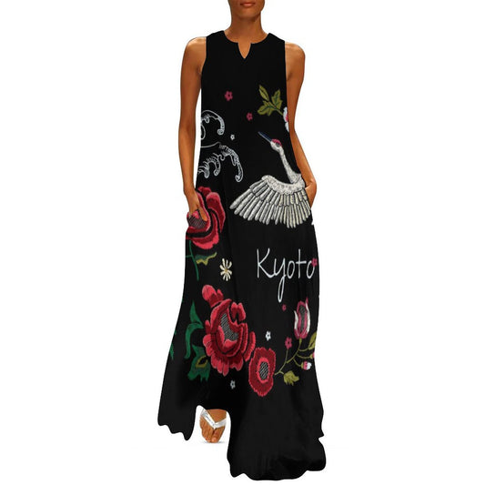 Abito Lungo Senza Maniche Personalizzabile | Vestito Elegante da Donna