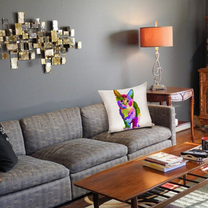 Fodera Cuscino Personalizzata Cotone e Lino | Texture Naturale Farmhouse | 45x45