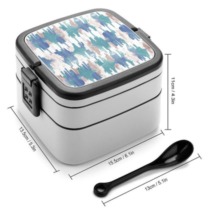 Bento Box Doppio Strato | Porta Pranzo 1000ml Personalizzato con Posate