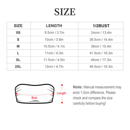 Top a Fascia Personalizzato | Bandeau Stampato per Donna