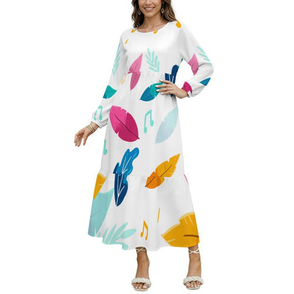 Vestito Lungo Personalizzato da Donna con Stampa su Misura e Linea Babydoll