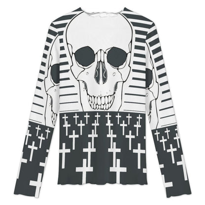 Maglia a Rete Collo Alto Maniche Lunghe Personalizzabile — Taglie S-5XL