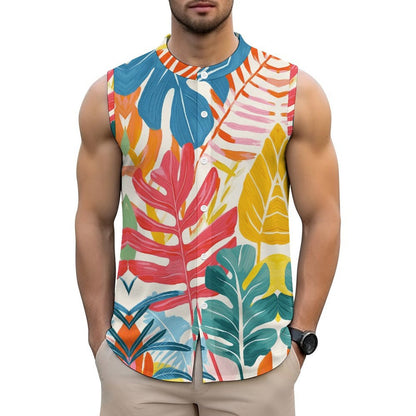 Camicia Smanicata da Uomo Personalizzata con Bottoni