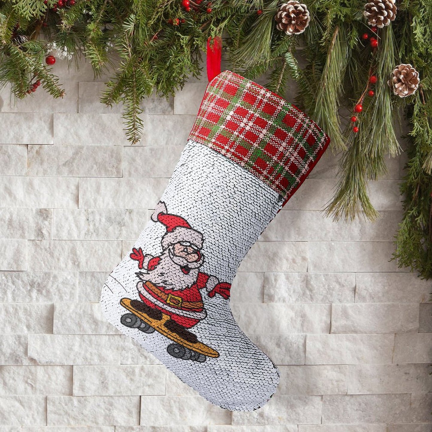 Calza di Natale Magica Personalizzata con Foto a Sorpresa