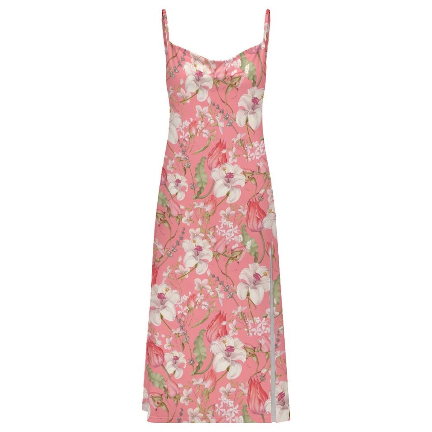 Vestito Lungo con Spalline e Spacco Personalizzato