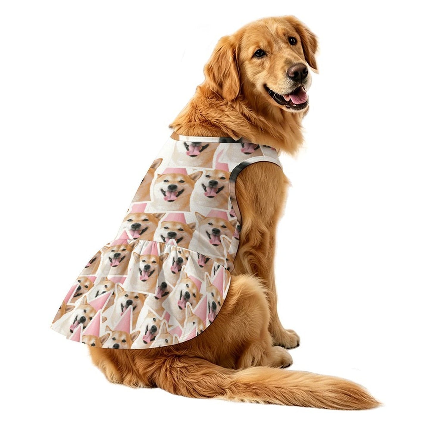 Vestito Estivo Large Taglia per Cani e Gatti con Balze e Stampa Personalizzata