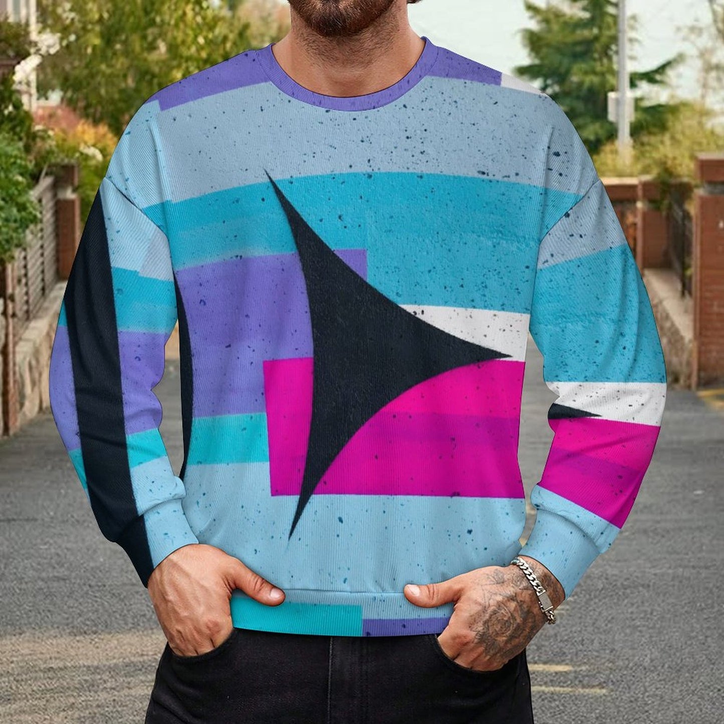 Felpa Girocollo Unisex Personalizzabile | Tessuto a Coste