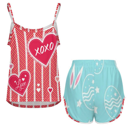 Set Pigiama Donna Personalizzato | Canotta e Shorts in Seta di Ghiaccio