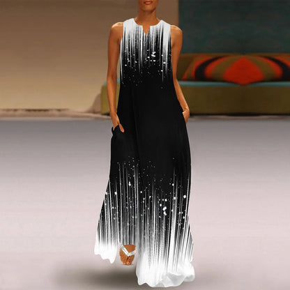 Abito Lungo Personalizzato | Vestito Maxi Senza Maniche Estivo Donna