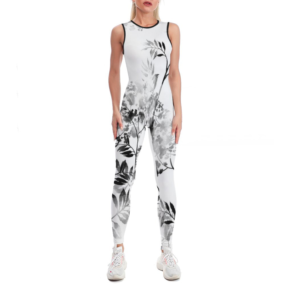 Tuta Yoga Intera con Zip Personalizzata | Unitard con Stampa