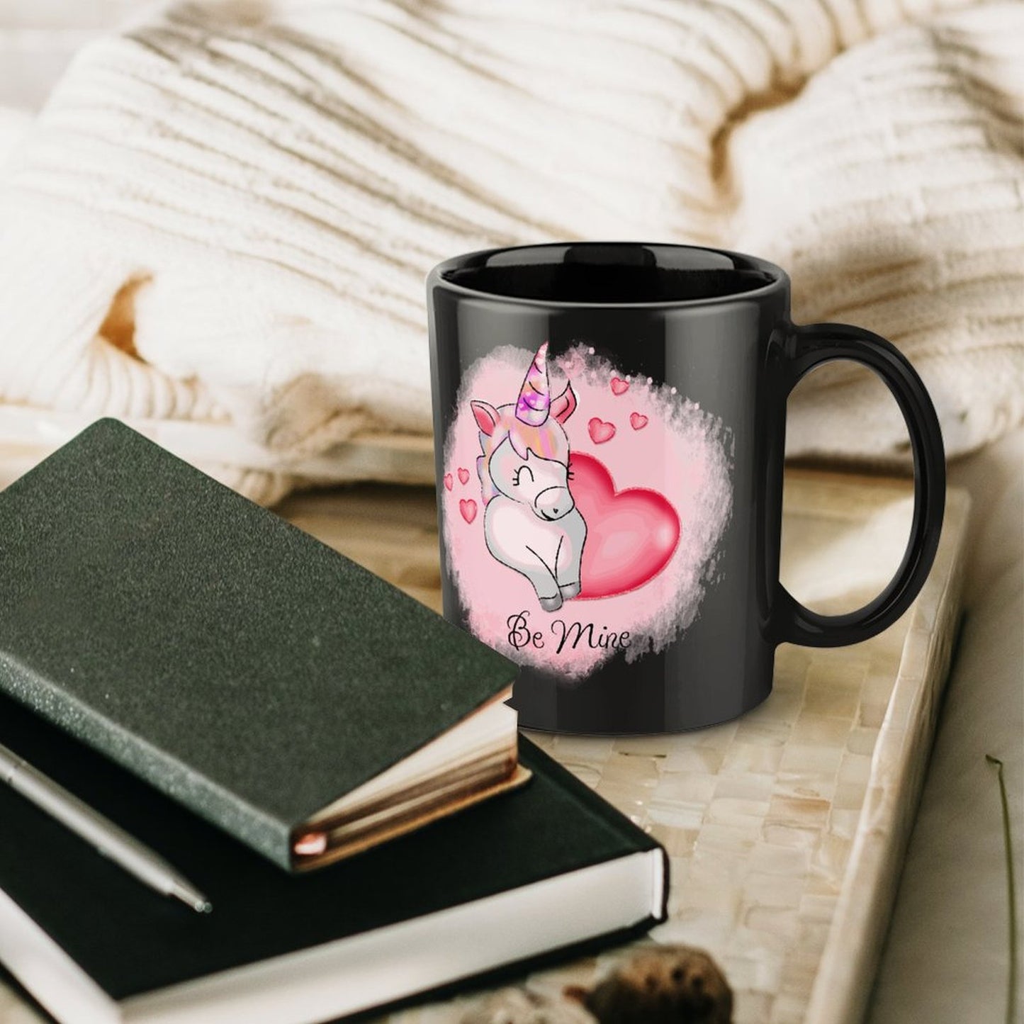 Tazza Nera Personalizzata in Ceramica | Stampa Foto/Testo | Idea Regalo Unica