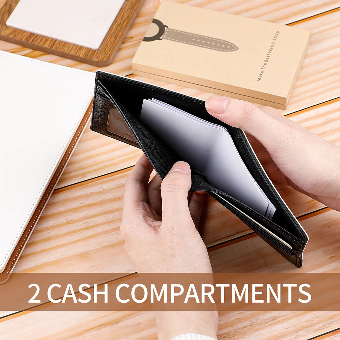 Portafoglio Minimalista Personalizzato | Portamonete Slim Effetto Pelle Saffiano