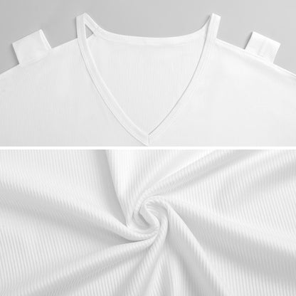 Top Spalle Scoperte Donna Personalizzabile | Maglia Scollo V Stampa Foto