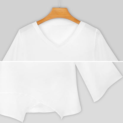 Camicia Chiffon Trasparente Donna | Blusa Oversize Manica Lunga