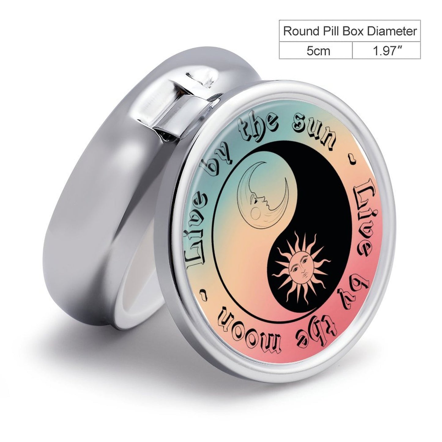Portapillole Rotondo Personalizzato | Mini Contenitore da Viaggio