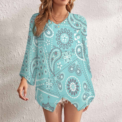 Camicia Chiffon Trasparente Donna | Blusa Oversize Manica Lunga