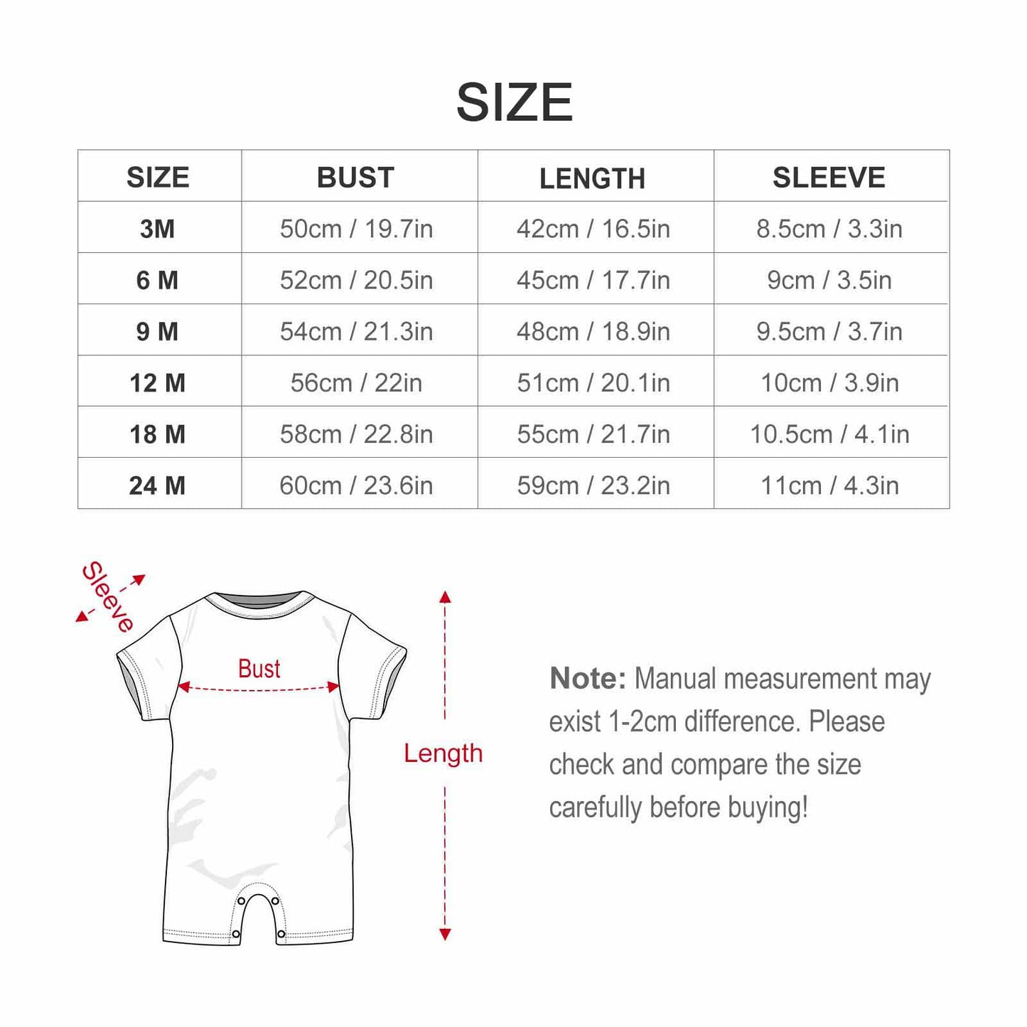 Body Neonato Personalizzato in Cotone con Stampa Personalizzabile