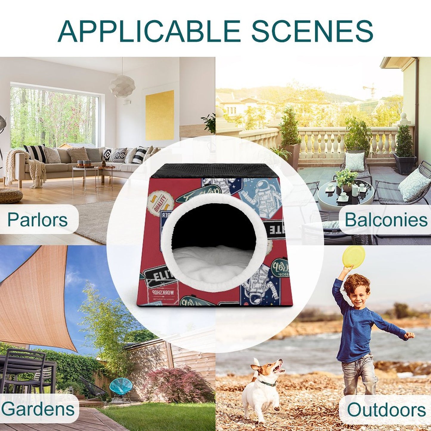 Cuccia Gatto a Capsula Spaziale | Letto Cane Chiuso Personalizzato