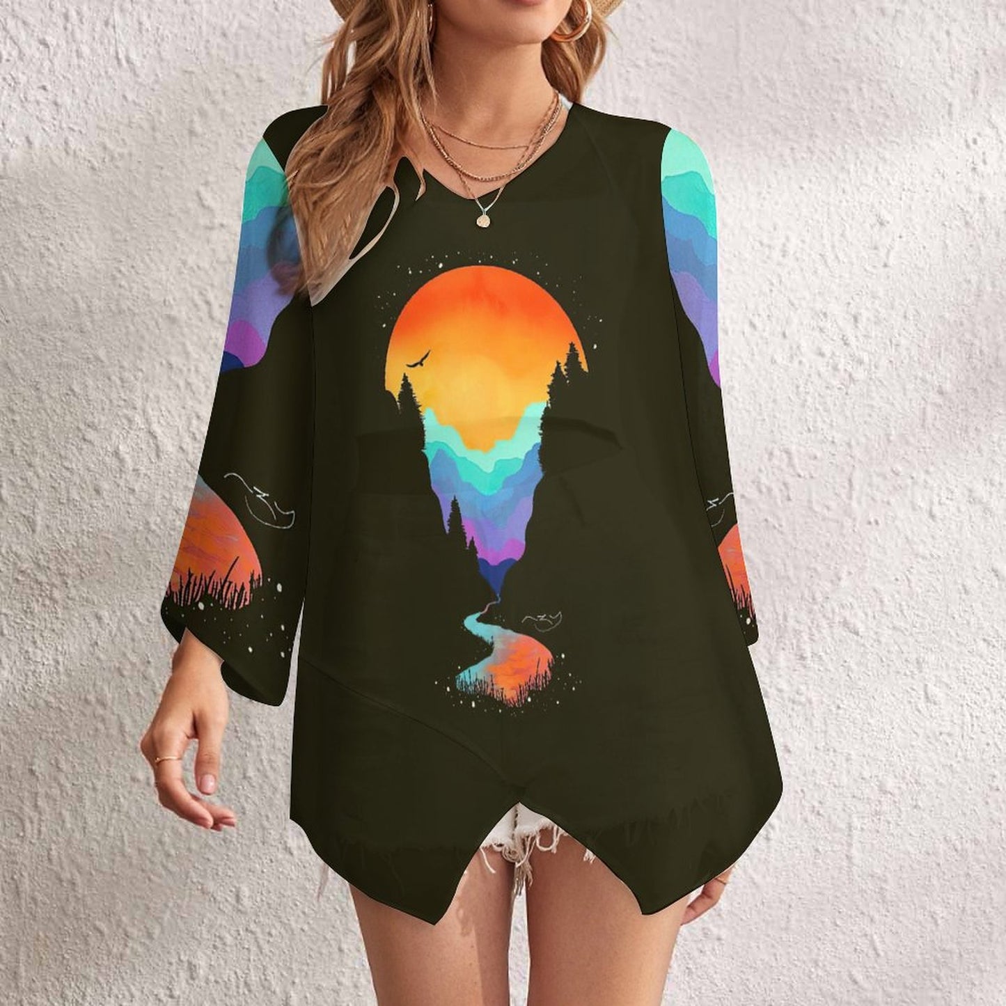 Blusa in Chiffon "Brezza Leggera" | Personalizzata & Traspirante (S-5XL)