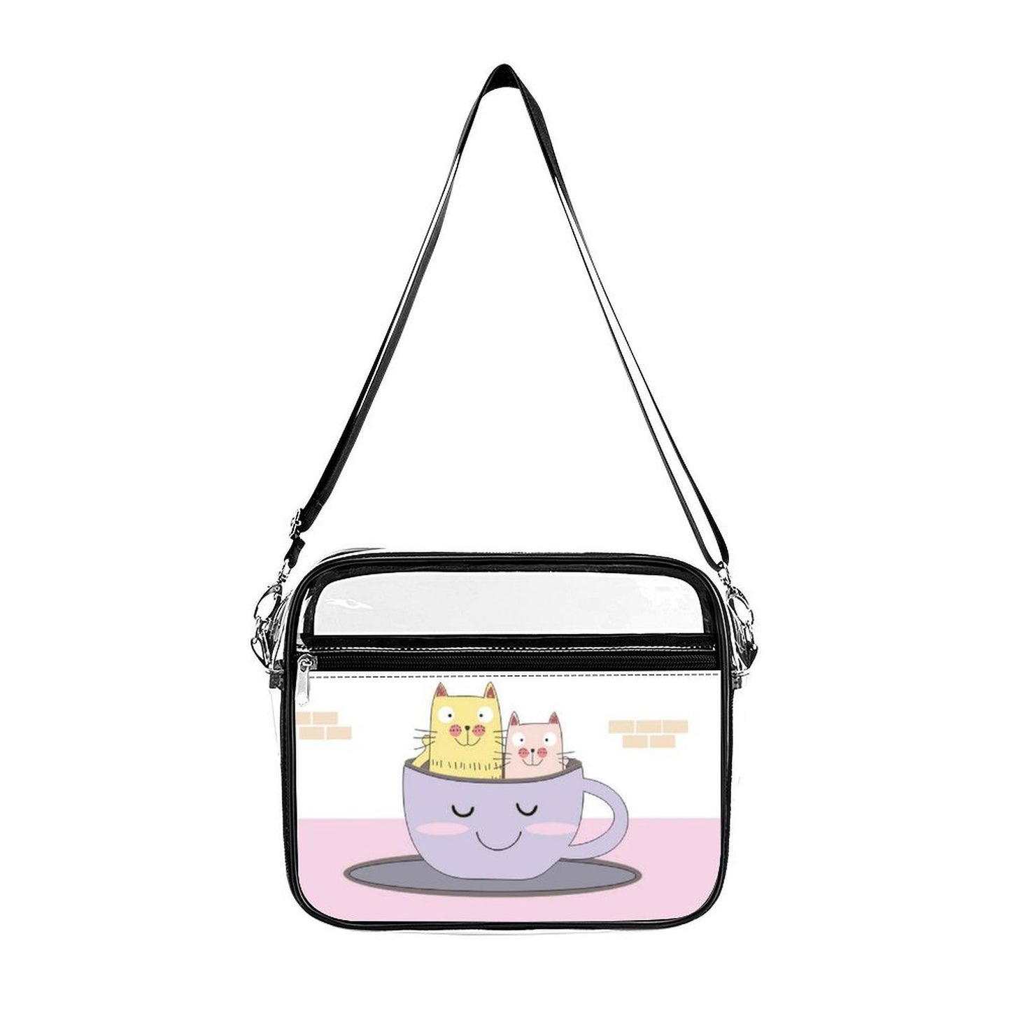 Borsa a Tracolla Trasparente in PVC Personalizzabile con Stampa UV