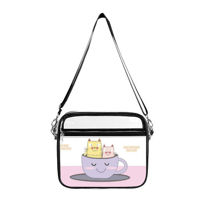Borsa a Tracolla Trasparente in PVC Personalizzabile con Stampa UV