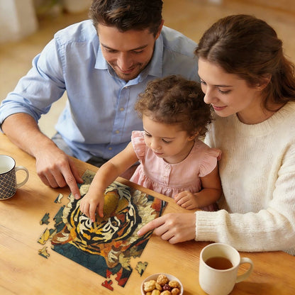 Puzzle in Legno Personalizzato | Taglio Irregolare 100 Pezzi