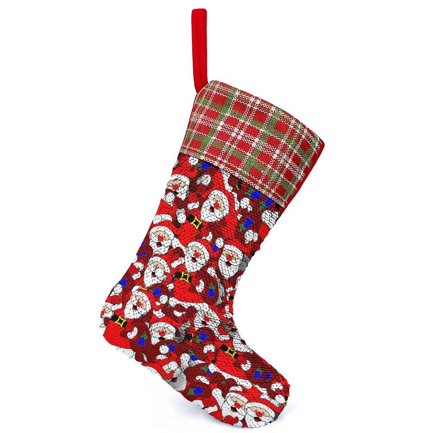 Calza di Natale con Paillettes Personalizzata | Svela la Tua Foto