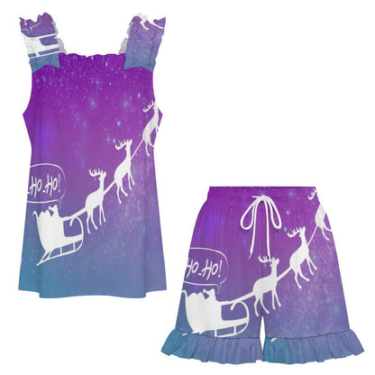 Set Pigiama Donna con Balza Personalizzabile — Top e Shorts dalla S alla 5XL