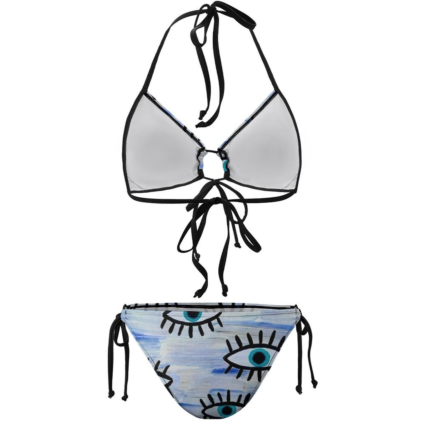 Bikini Arricciato con Laccetti | Costume String Regolabile Personalizzato