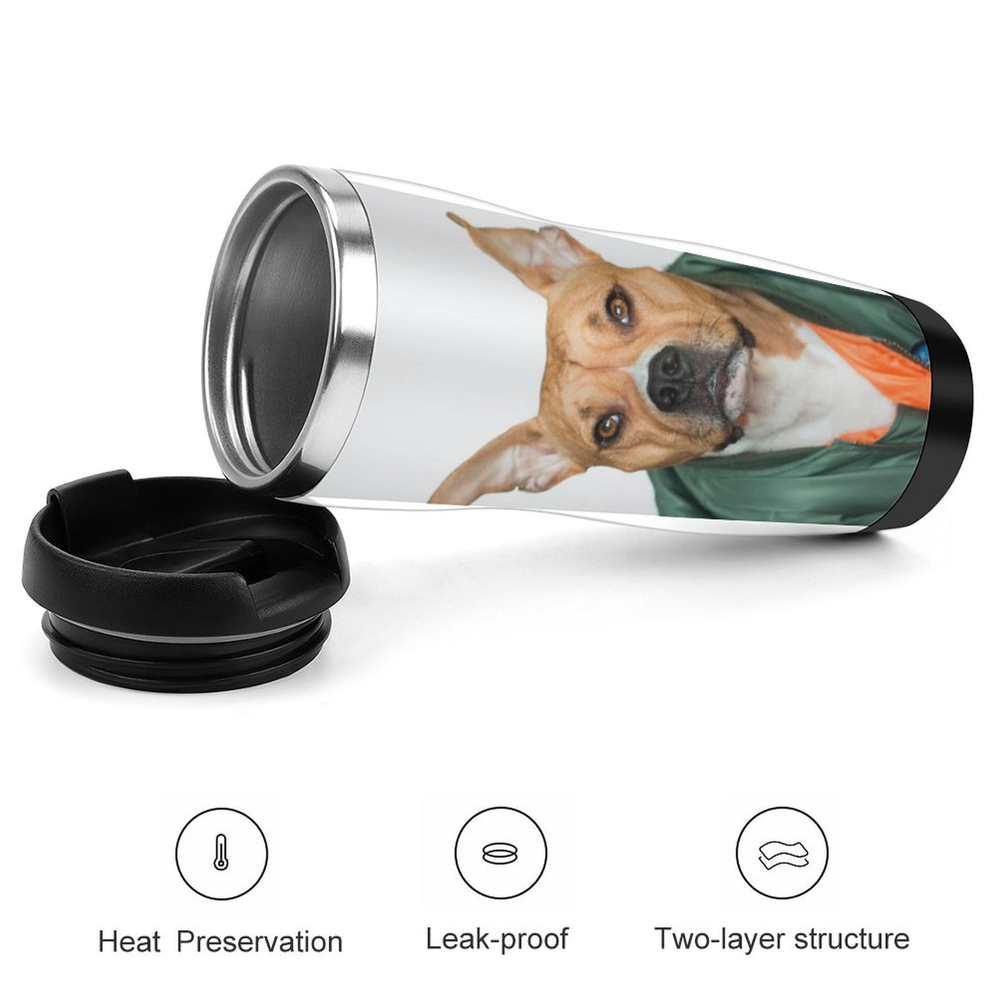 Mug Termico Personalizzato 380ml | Acciaio Inox Smontabile | Foto Regalo