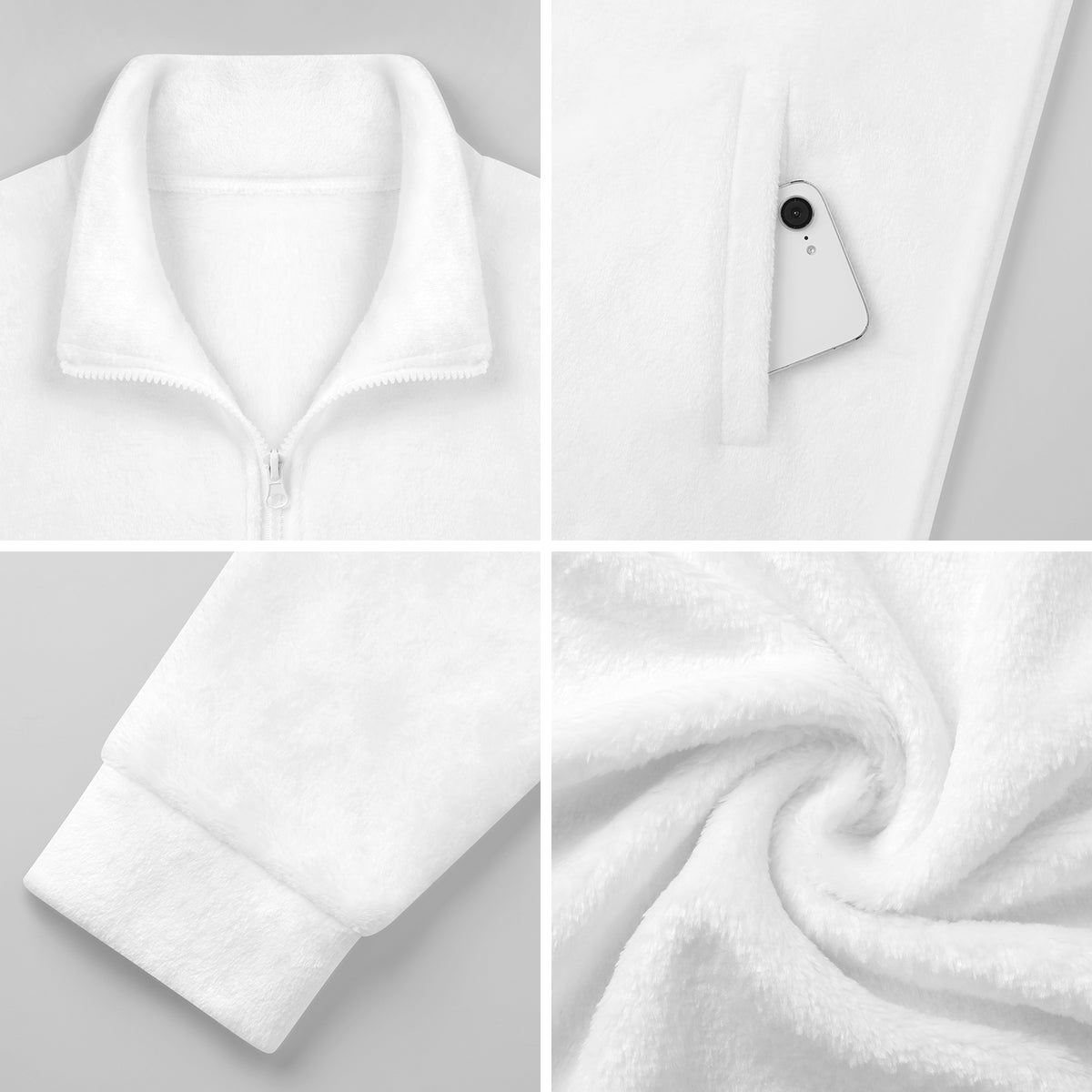 Giacca Pile Uomo con Zip Personalizzabile