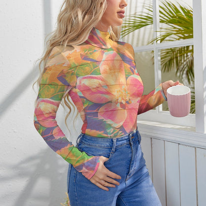 Body Collo Alto Donna Personalizzato | Manica Lunga | Fit Scultura