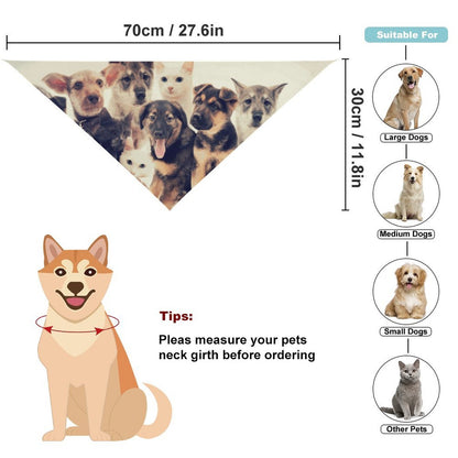 Bandana Triangolare per Animali in Poliestere Personalizzata