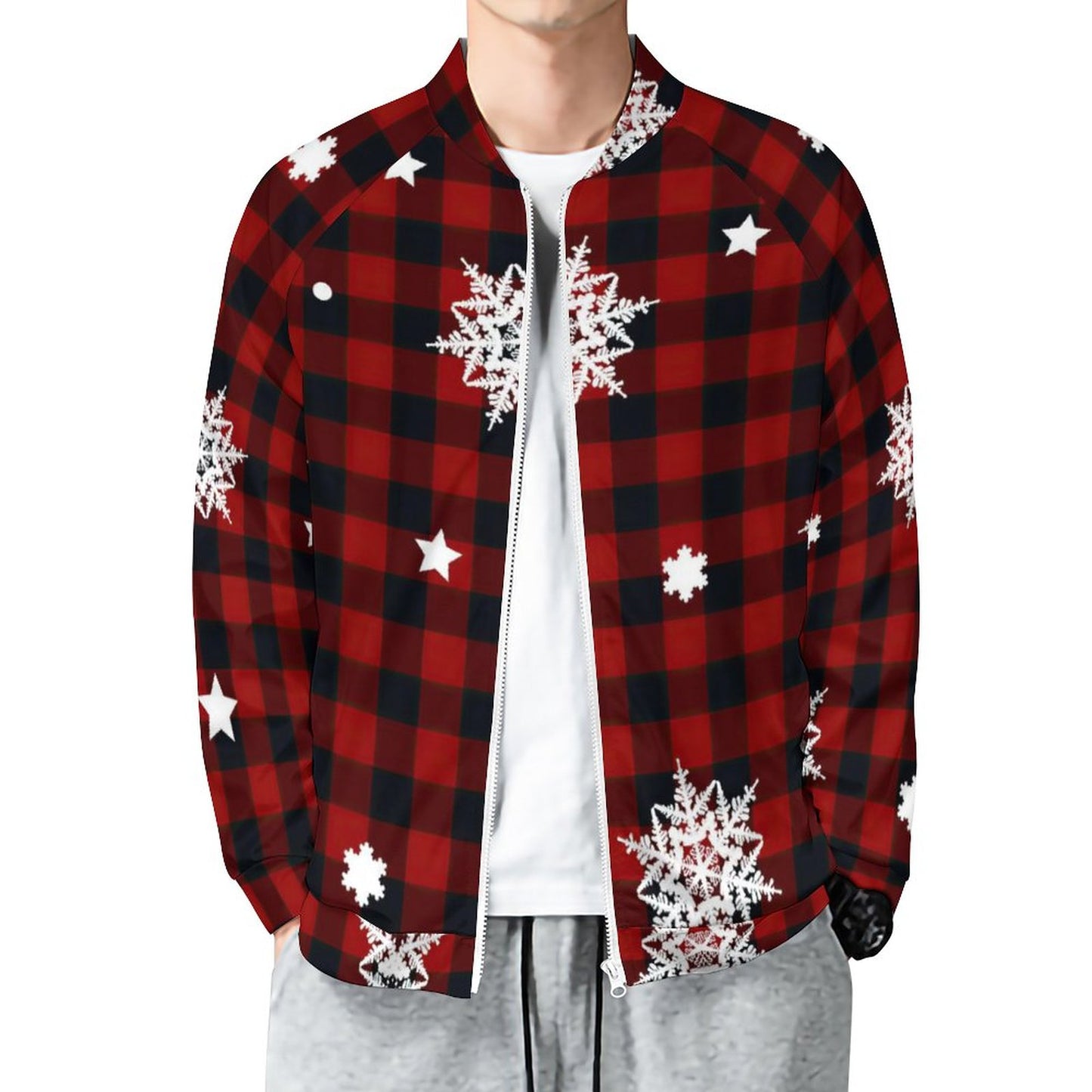 Giacca Bomber Raglan Personalizzata | Zip-Up Cardigan Uomo Donna S-5XL