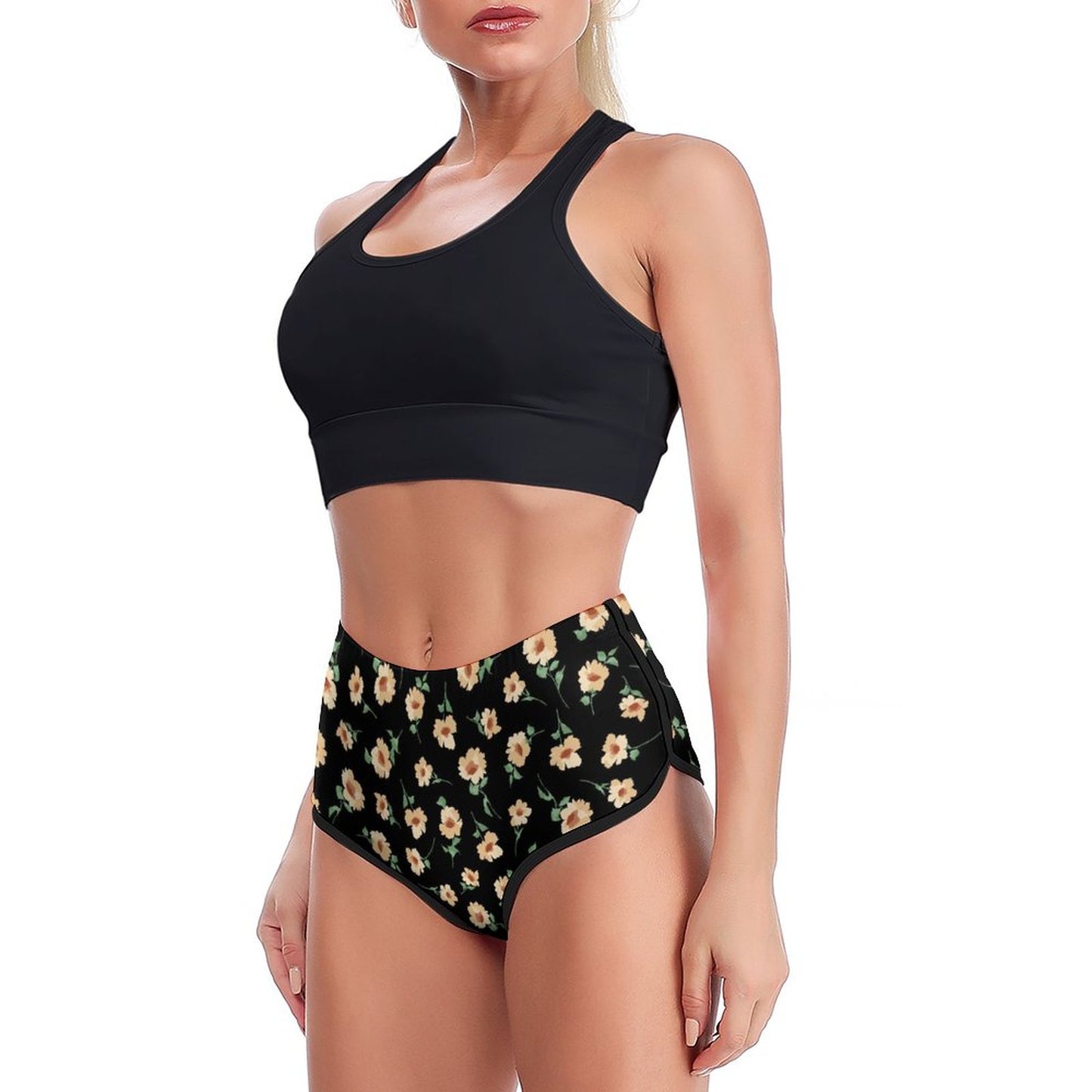 Shorts Yoga Vita Alta Personalizzati | Pantaloncini Fitness con Stampa