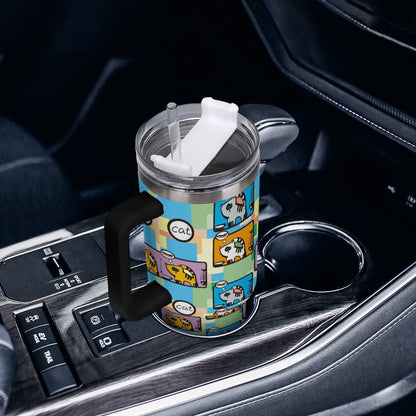 Tumbler Termico da 40 oz in Acciaio con Manico e Stampa Personalizzata