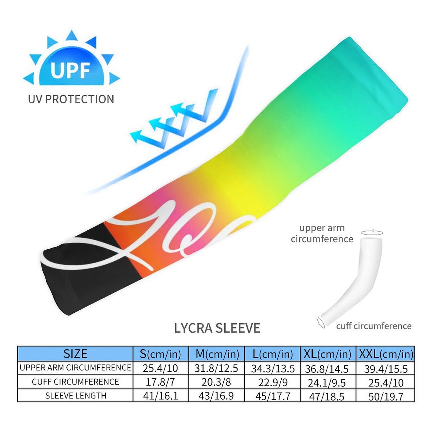 Manicotti Sportivi Lycra Personalizzati (Coppia) | Protezione UV | Stampa Unica