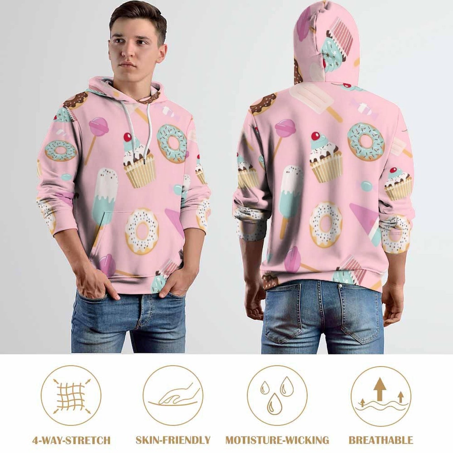 Hoodie Oversize French Terry | Felpa Doppio Cappuccio S-6XL