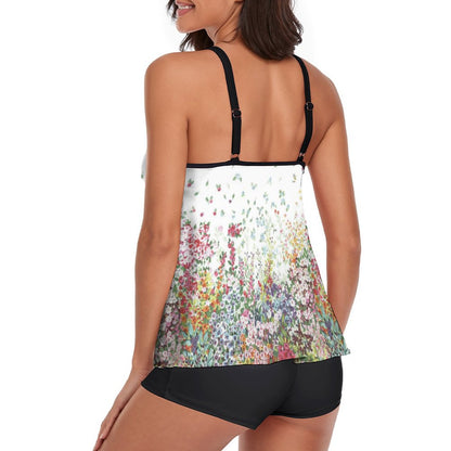 Tankini Personalizzato da Donna | Costume a Due Pezzi con Pantaloncino