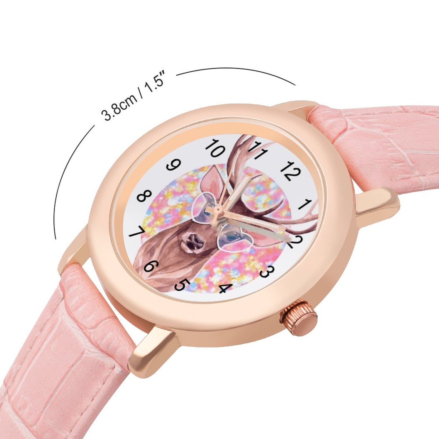 Orologio Donna Cinturino Pelle Rosa | Quadrante Foto Personalizzato