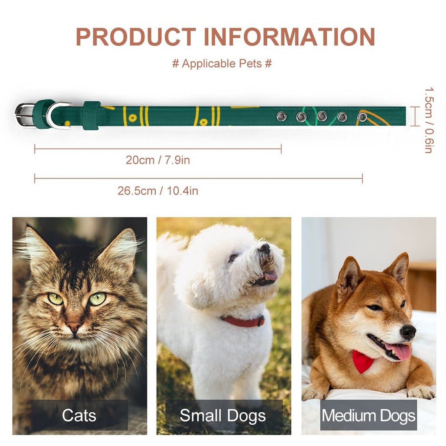 Collare Personalizzato per Cani in Tessuto Oxford | Accessorio Regolabile per Cuccioli e Taglie Piccole