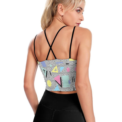 Top Yoga Crop Personalizzato | Canotta Sportiva Imbottita Senza Ferretto