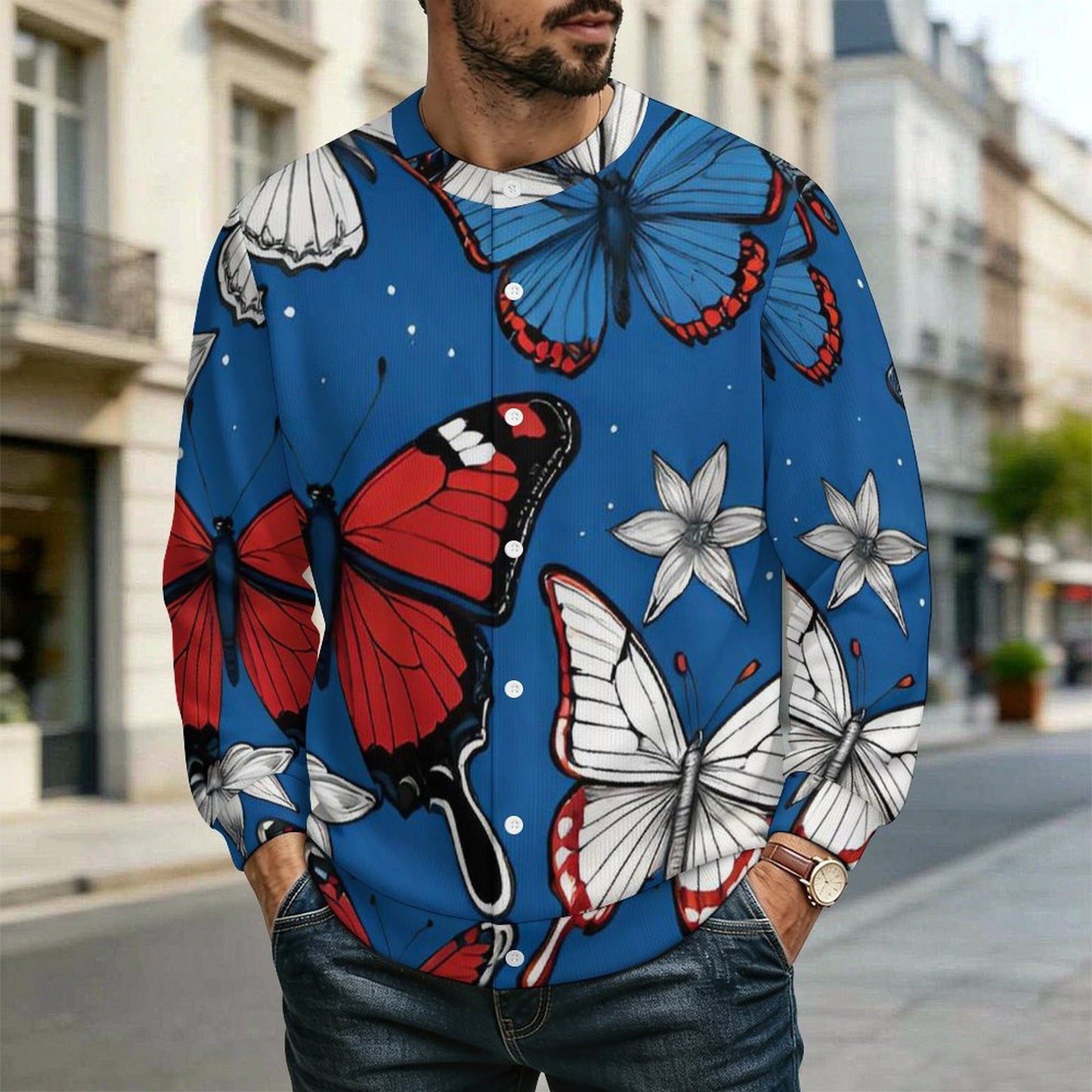 Cardigan Uomo Personalizzato con Stampa Termica