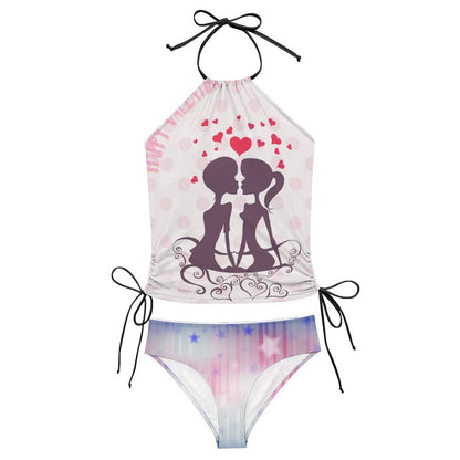 Tankini Personalizzato con Foto | Costume Due Pezzi Donna | Stampa Unica