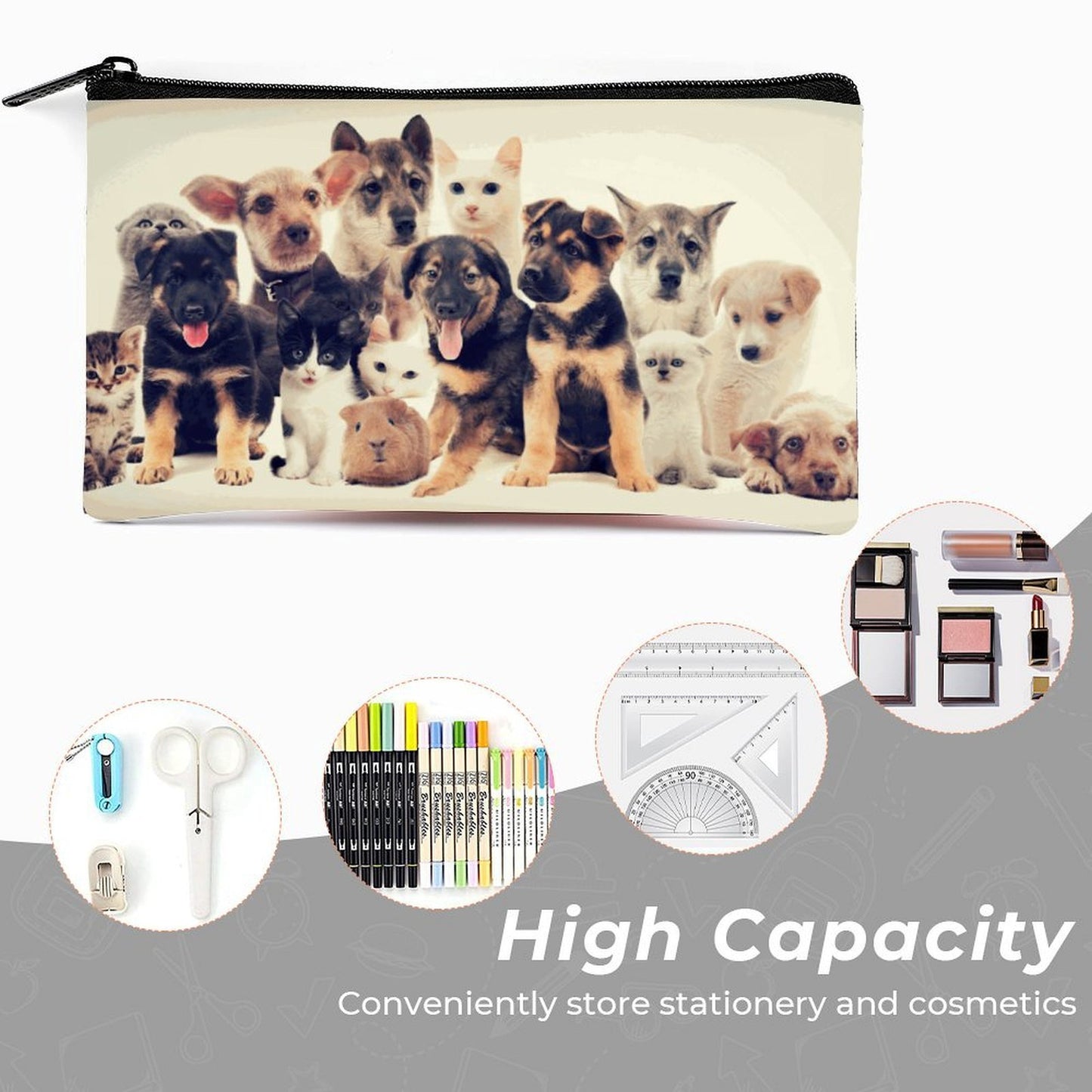 Set Borsa Trasparente 3 Pezzi Personalizzabile in PVC — Zaino, Borsa a Mano e Pochette