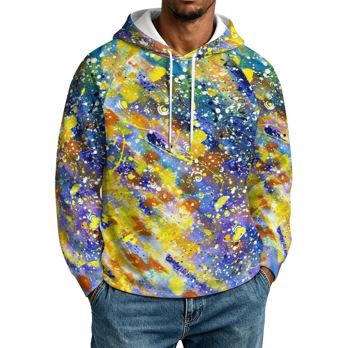 Felpa con Cappuccio Uomo Manica Raglan Personalizzabile