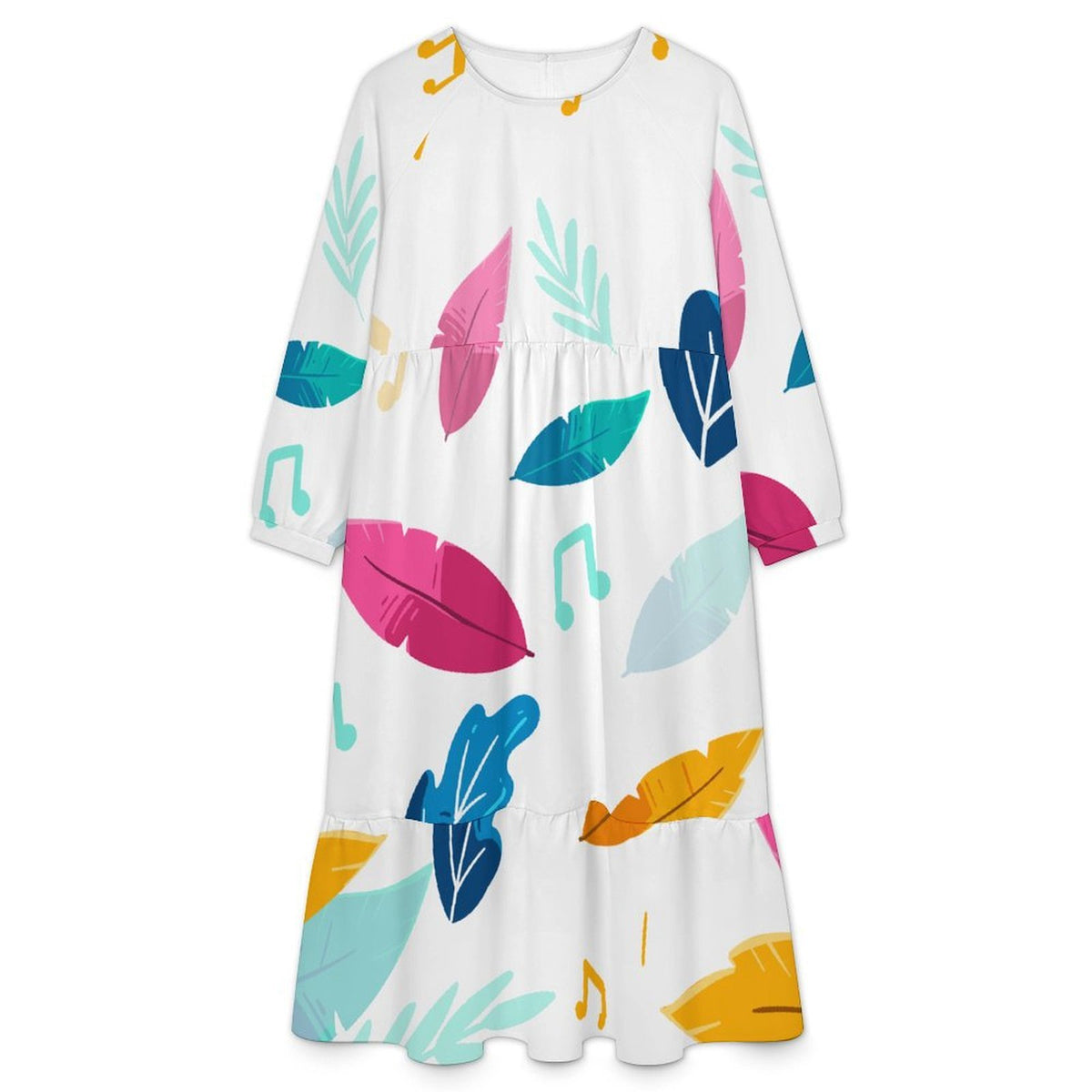 Vestito Lungo Personalizzato da Donna con Stampa su Misura e Linea Babydoll