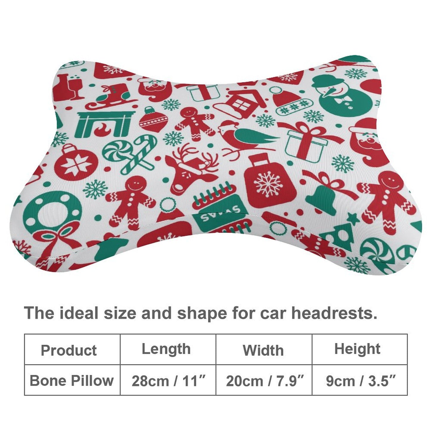 Cuscino Cervicale Auto Personalizzato | Set 2 Pezzi in Memory Foam