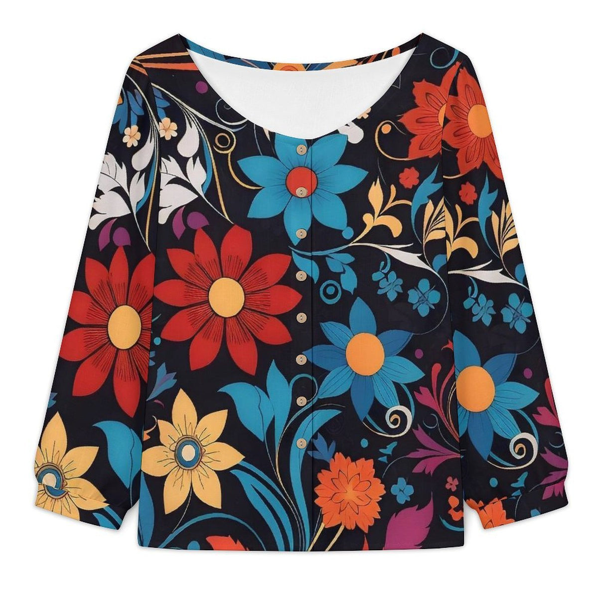Camicia Donna Personalizzata Effetto Lino con Maniche a Palloncino